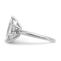 14K White Gold 2 Carat Lab Grown Diamond VS SI+ G+ Marquise Solitaire Complete Engagement Ring view 3