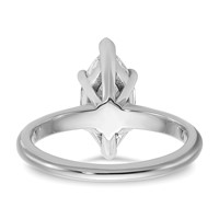 14K White Gold 2 Carat Lab Grown Diamond VS SI+ G+ Marquise Solitaire Complete Engagement Ring view 5
