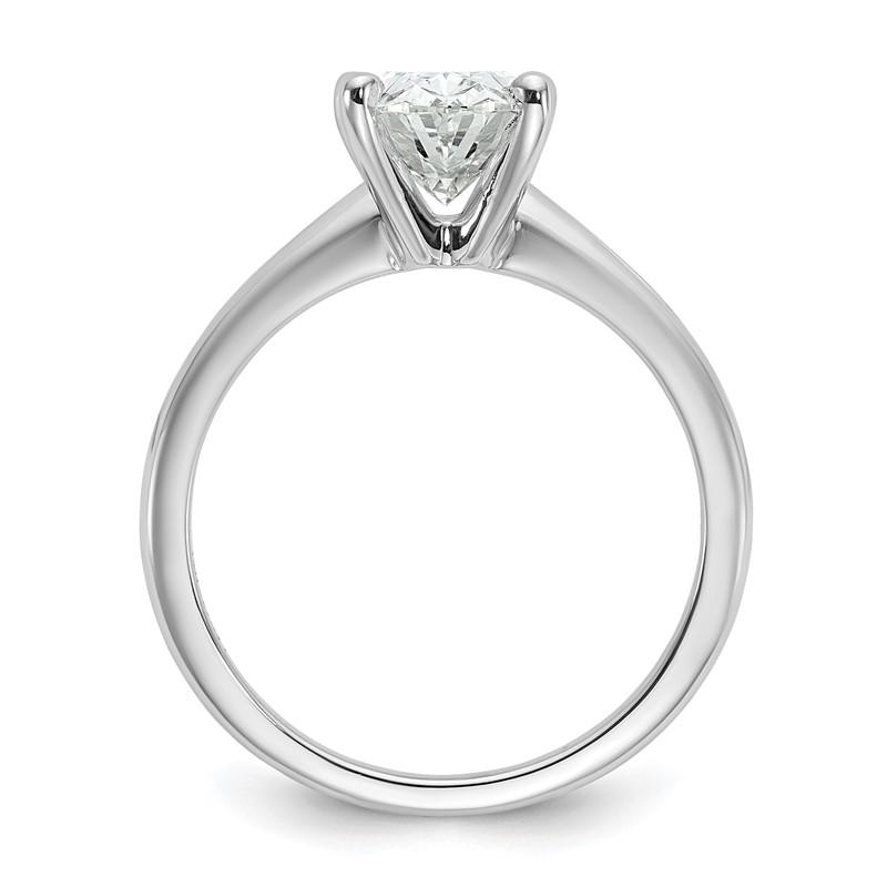 14k White Gold 2 carat Lab Grown Diamond VS+ F+ Oval Complete Solitaire Engagement Ring