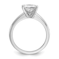 14K White Gold 2 Carat Lab Grown Diamond VS+ F+ Princess Complete Solitaire Engagement Ring view 2