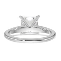 14K White Gold 2 Carat Lab Grown Diamond VS+ F+ Princess Complete Solitaire Engagement Ring view 5