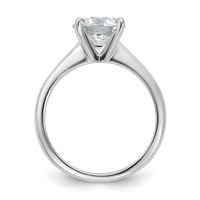 14K White Gold 2 Carat Lab Grown Diamond VS SI+ G+ Round Complete Solitaire Engagement Ring view 2