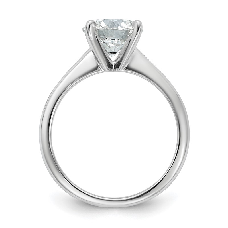 14k White Gold 2 carat Lab Grown Diamond VS+ F+ Round Complete Solitaire Engagement Ring