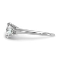14K White Gold 2 Carat Lab Grown Diamond VS SI+ G+ Round Complete Solitaire Engagement Ring view 3