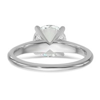 14K White Gold 2 Carat Lab Grown Diamond VS SI+ G+ Round Complete Solitaire Engagement Ring view 5