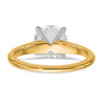 14K Two-Tone 2 Carat Lab Grown Diamond VS SI+ G+ Round Complete Solitaire Engagement Ring view 5