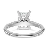 14K White Gold 2 Carat Lab Grown Diamond VS SI+ G+ Radiant Solitaire Complete Engagement Ring view 5