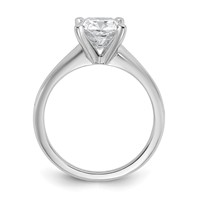14K White Gold 2.25 Carat Certified Lab Grown Diamond VS+ F+ Cushion Complete Solitaire Engagement Ring view 2