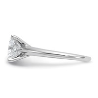 14K White Gold 2.25 Carat Certified Lab Grown Diamond VS+ F+ Cushion Complete Solitaire Engagement Ring view 3