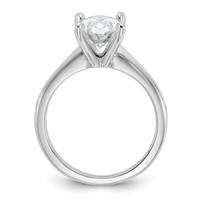 14K White Gold 2.25 Carat Certified Lab Grown Diamond VS SI+ G+ Oval Complete Solitaire Engagement Ring view 2