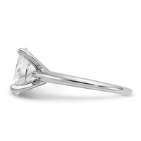 14K White Gold 2.25 Carat Certified Lab Grown Diamond VS SI+ G+ Oval Complete Solitaire Engagement Ring view 3
