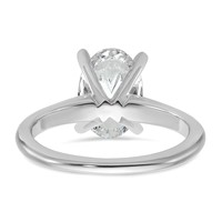 14K White Gold 2.25 Carat Certified Lab Grown Diamond VS SI+ G+ Oval Complete Solitaire Engagement Ring view 5