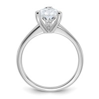 14K White Gold 2.25 Carat Certified Lab Grown Diamond VS SI+ G+ Pear Solitaire Complete Engagement Ring view 2