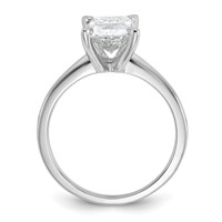 14K White Gold 2.25 Carat Lab Grown Diamond VS SI+ G+ Radiant Solitaire Complete Engagement Ring view 2