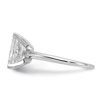 14K White Gold 2.25 Carat Lab Grown Diamond VS SI+ G+ Radiant Solitaire Complete Engagement Ring view 3