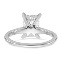 14K White Gold 2.25 Carat Lab Grown Diamond VS SI+ G+ Radiant Solitaire Complete Engagement Ring view 5