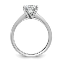 14K White Gold 2.50 Carat Certified Lab Grown Diamond VS SI+ G+ Cushion Complete Solitaire Engagement Ring view 2