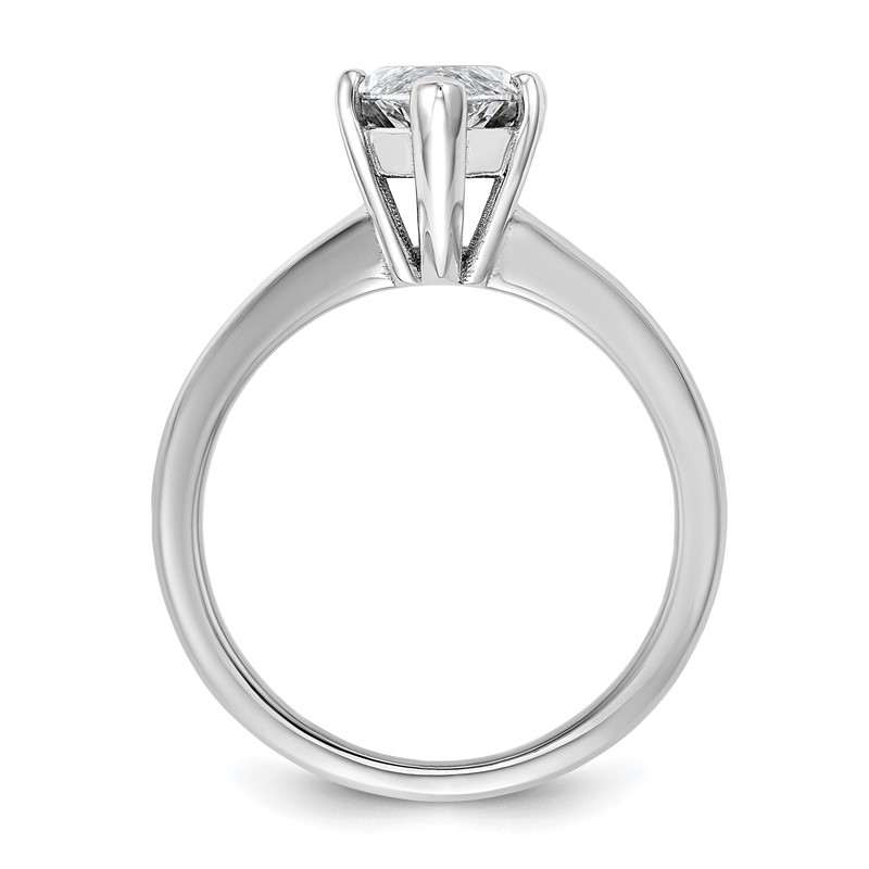 14k White Gold 2 1/2 carat Certified Lab Grown Diamond VS/SI+ G+ Marquise Solitare Complete Engagement Ring