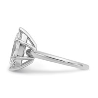 14K White Gold 2.50 Carat Lab Grown Diamond VS SI+ G+ Marquise Solitaire Complete Engagement Ring view 3