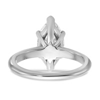 14K White Gold 2.50 Carat Lab Grown Diamond VS SI+ G+ Marquise Solitaire Complete Engagement Ring view 5
