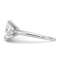 14K White Gold 2.50 Carat Certified Lab Grown Diamond VS SI+ G+ Oval Complete Solitaire Engagement Ring view 3