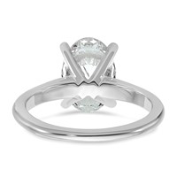 14K White Gold 2.50 Carat Certified Lab Grown Diamond VS SI+ G+ Oval Complete Solitaire Engagement Ring view 5
