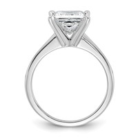 14K White Gold 2.50 Carat Lab Grown Diamond VS SI+ G+ Princess Complete Solitaire Engagement Ring view 2