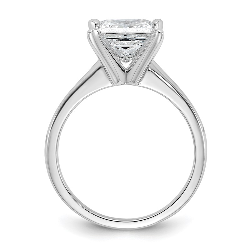 14k White Gold 2 1/2 carat Lab Grown Diamond VS/SI+ G+ Princess Complete Solitare Engagement Ring