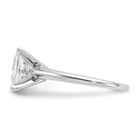 14K White Gold 2.50 Carat Lab Grown Diamond VS SI+ G+ Princess Complete Solitaire Engagement Ring view 3