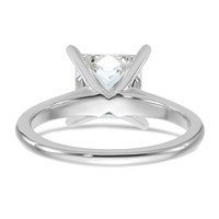 14K White Gold 2.50 Carat Lab Grown Diamond VS SI+ G+ Princess Complete Solitaire Engagement Ring view 5