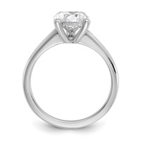 14K White Gold 2.50 Carat Certified Lab Grown Diamond VS+ F+ Pear Solitaire Complete Engagement Ring view 2