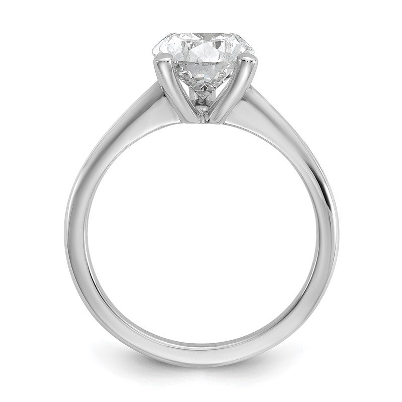 14k White Gold 2 1/2 carat Lab Grown Diamond VS/SI+ G+ Pear Solitare Complete Engagement Ring