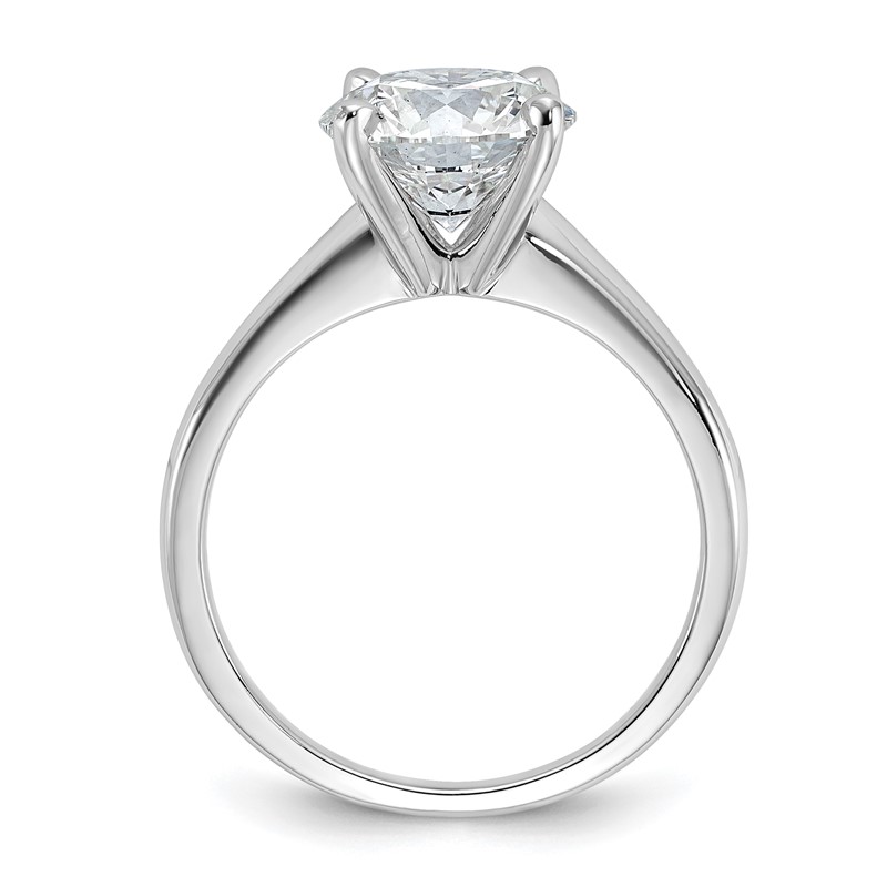 14k White Gold 2 1/2 carat Certified Lab Grown Diamond VS+ F+ Round Complete Solitaire Engagement Ring
