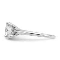 14K White Gold 2.50 Carat Lab Grown Diamond VS SI+ G+ Round Complete Solitaire Engagement Ring view 3
