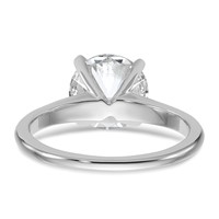 14K White Gold 2.50 Carat Lab Grown Diamond VS SI+ G+ Round Complete Solitaire Engagement Ring view 5