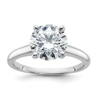 14K White Gold 2.50 Carat Lab Grown Diamond VS SI+ G+ Round Complete Solitaire Engagement Ring view 1