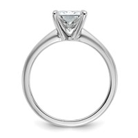 14K White Gold 2.50 Carat Certified Lab Grown Diamond VS+ F+ Radiant Solitaire Complete Engagement Ring view 2