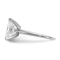 14K White Gold 2.50 Carat Certified Lab Grown Diamond VS+ F+ Radiant Solitaire Complete Engagement Ring view 3