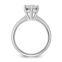 14K White Gold 3 Carat Lab Grown Diamond VS SI+ G+ Marquise Solitaire Complete Engagement Ring view 2