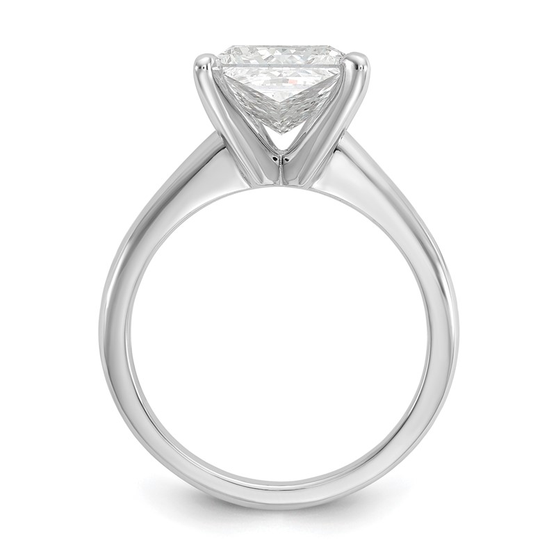 14k White Gold 3 carat Certified Lab Grown Diamond VS+ F+ Oval Complete Solitaire Engagement Ring