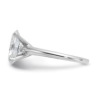 14K White Gold 3 Carat Certified Lab Grown Diamond VS+ F+ Oval Complete Solitaire Engagement Ring view 3