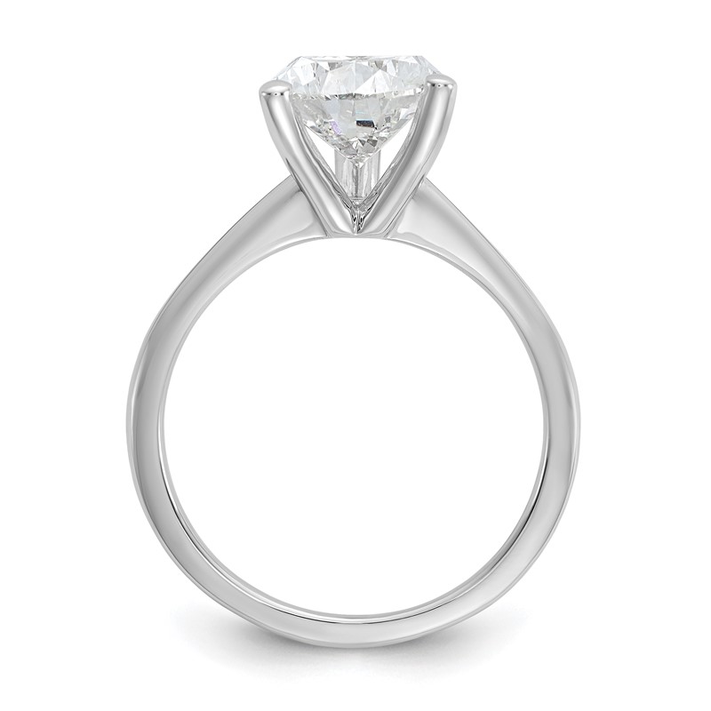 14k White Gold 3 carat Certified Lab Grown Diamond VS/SI+ G+ Pear Solitare Complete Engagement Ring