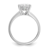 14K White Gold 3 Carat Lab Grown Diamond VS SI+ G+ Radiant Solitaire Complete Engagement Ring view 2