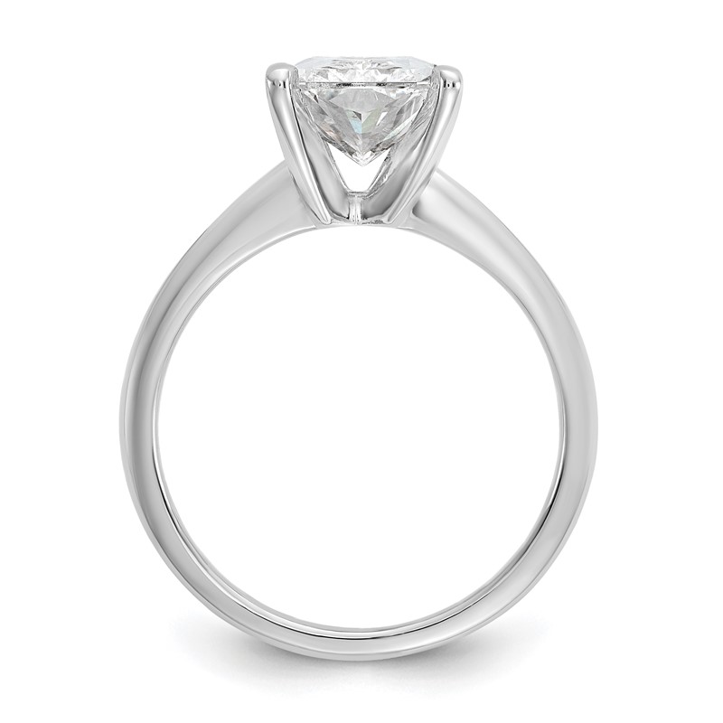14k White Gold 3 carat Certified Lab Grown Diamond VS+ F+ Radiant Solitare Complete Engagement Ring