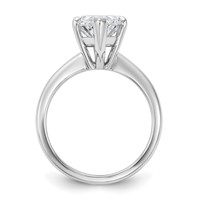 14K White Gold 4 Carat Certified Lab Grown Diamond VS+ F+ Marquise Solitaire Complete Engagement Ring view 2