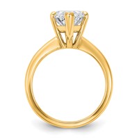 14K Two-tone 4 Carat Certified Lab Grown Diamond VS+ F+ Marquise Solitaire Complete Engagement Ring view 2