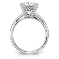 14K White Gold 4 Carat Certified Lab Grown Diamond VS SI+ G+ Oval Complete Solitaire Engagement Ring view 2