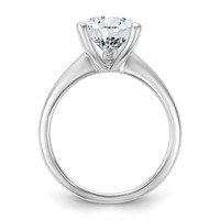 14K White Gold 4 Carat Certified Lab Grown Diamond VS SI+ G+ Pear Solitaire Complete Engagement Ring view 2