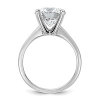 14K White Gold 4 Carat Certified Lab Grown Diamond VS SI+ G+ Round Complete Solitaire Engagement Ring view 2