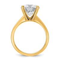 14K Two-Tone 4 Carat Certified Lab Grown Diamond VS SI+ G+ Round Complete Solitaire Engagement Ring view 2